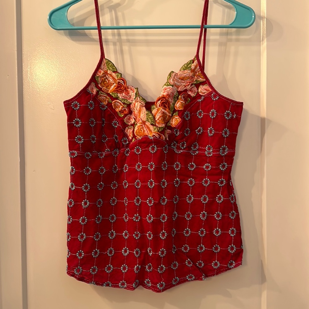 Johnny Was Boho Floral Tank Top